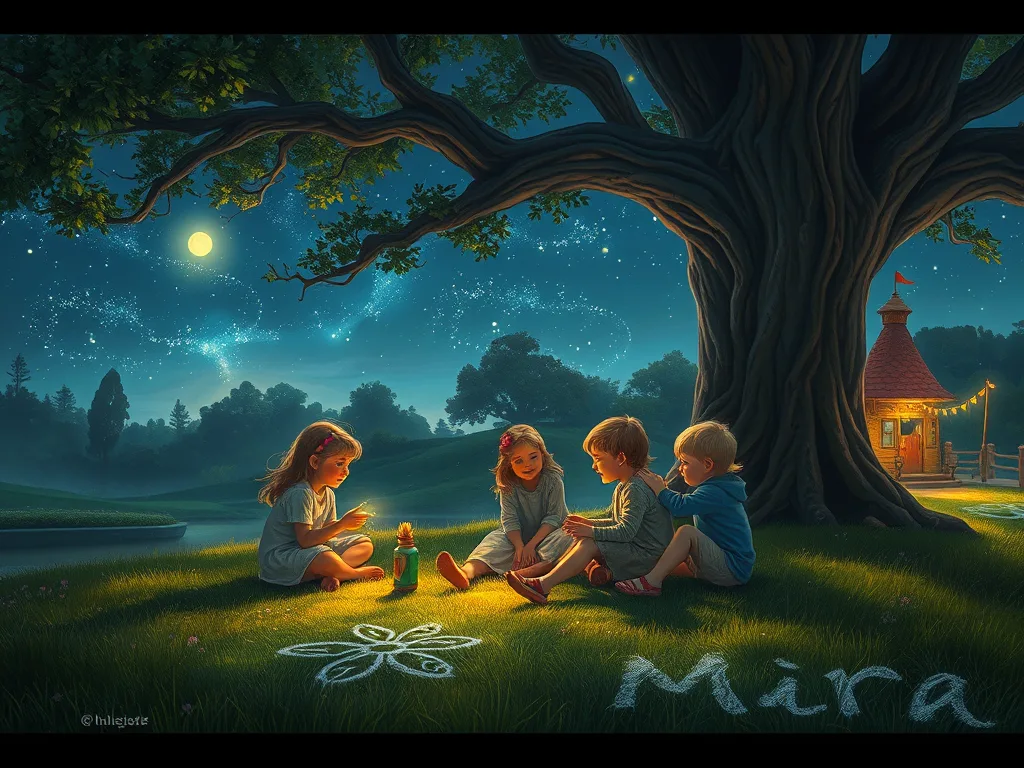 Story illustration for The Echo in the Starlit Playground
