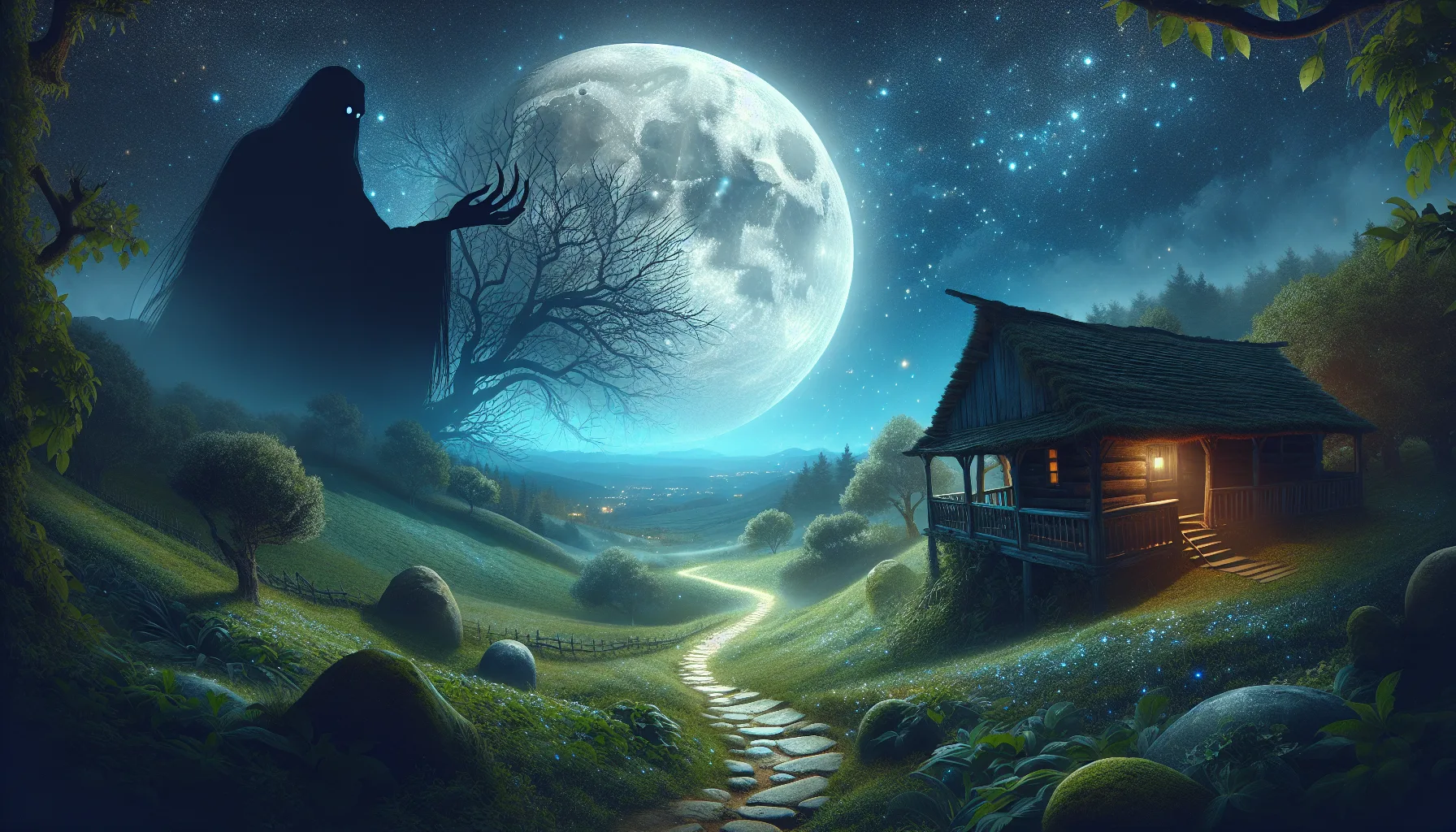 Story illustration for The Moonlit Path to Grandma’s Porch
